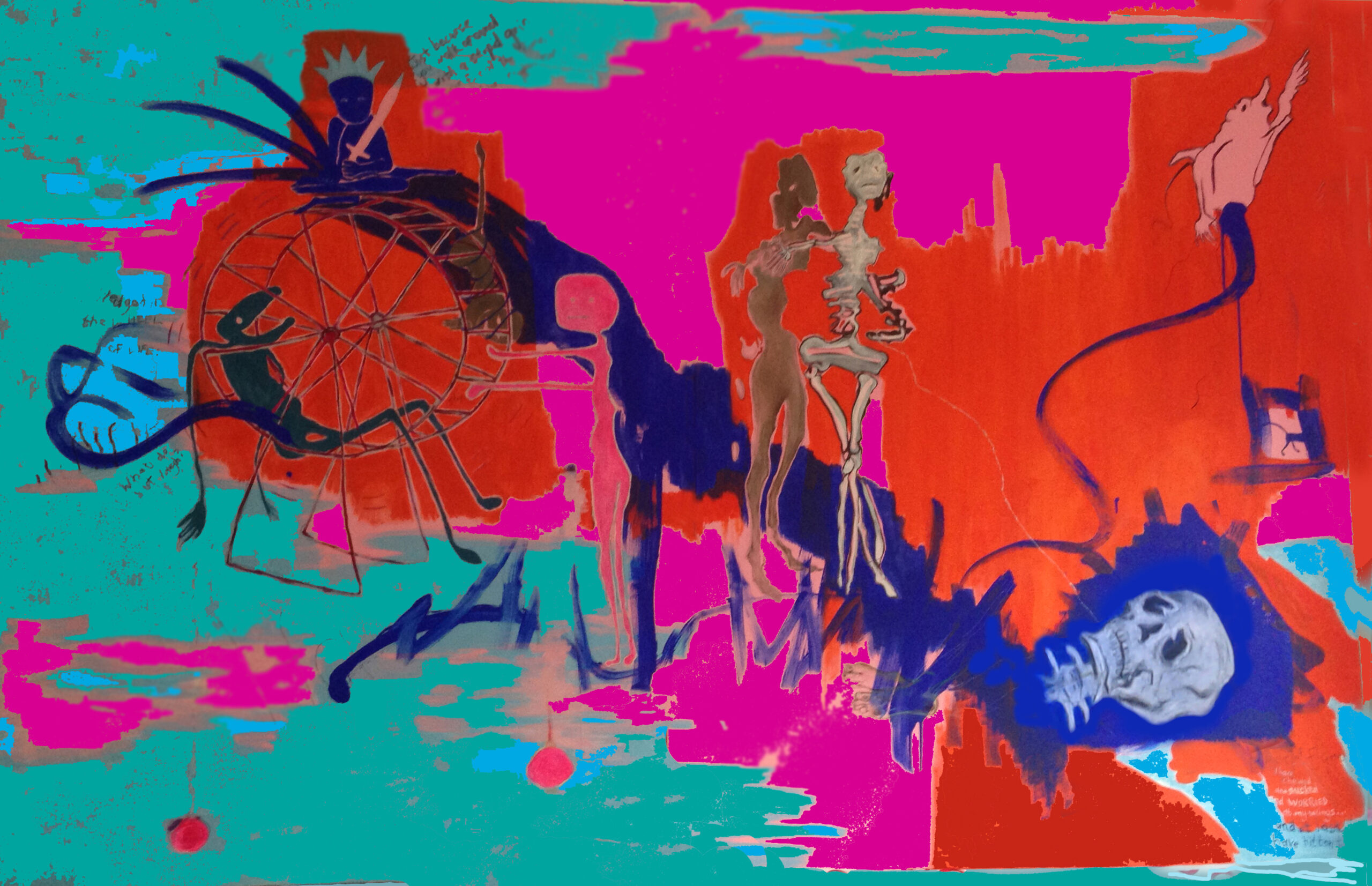 "Wheel and skull" - Hazel Woodward